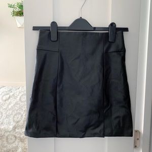 Bebe Leather-Look Miniskirt